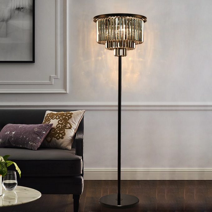 Flora Smoked Gulvlampe med marmorfot - Bilde 3