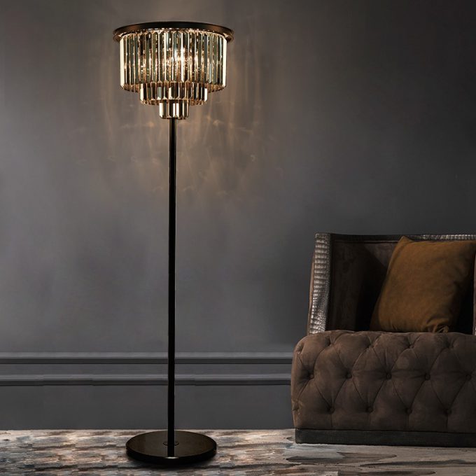 Flora Smoked Gulvlampe med marmorfot - Bilde 2