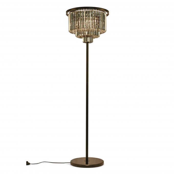Flora Smoked Gulvlampe med marmorfot